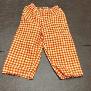 Orange and White Checkered Pants